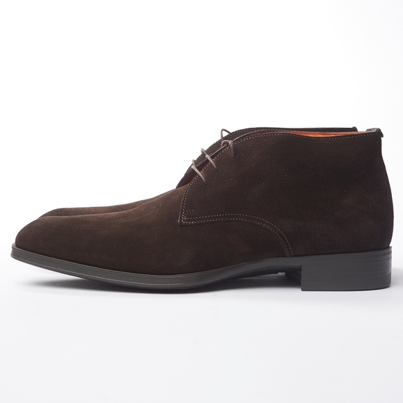 🆕️ NWT Santoni Dark Brown Suede Chukka Boot - Picture 4 of 7